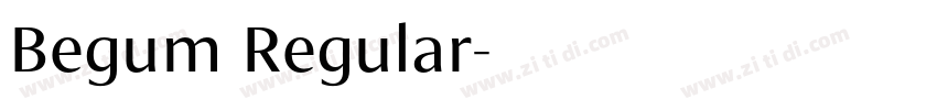 Begum Regular字体转换